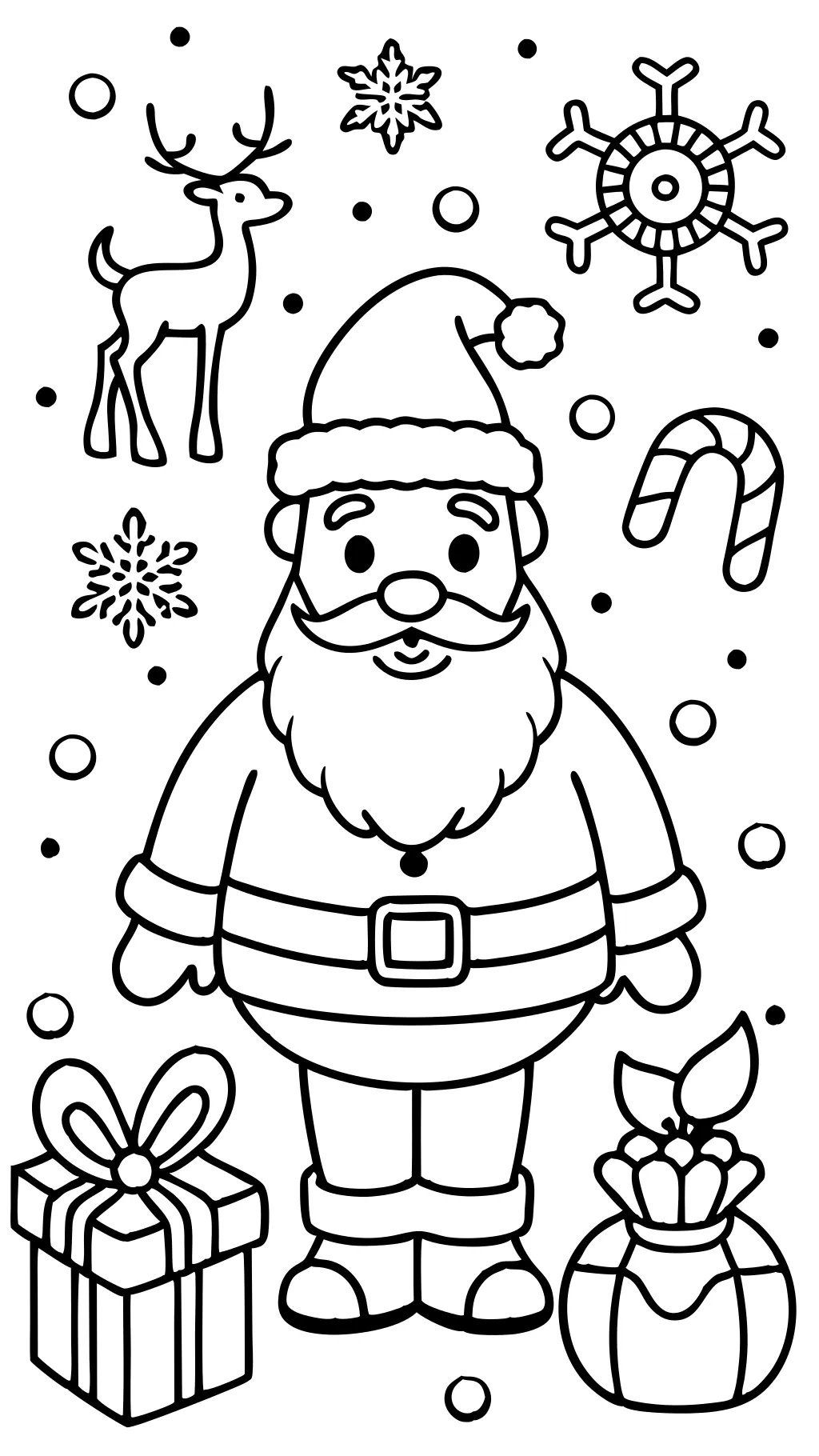 coloriages gratuits du Père Noël